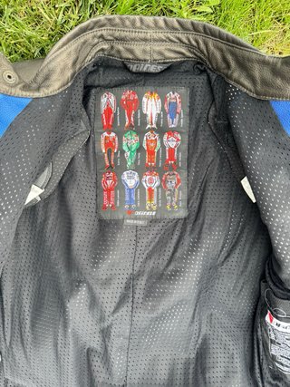 Traje de moto Dainese azul y blanco S/M