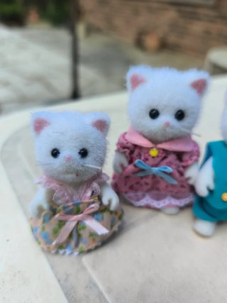 Familia Gatos Persa Sylvanian Vintage Año 1999