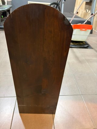 Paragüero de madera con decoración