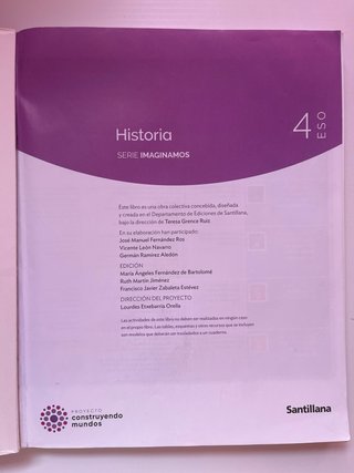 Historia, 4 ESO, Serie imaginamos, Proyecto Con...