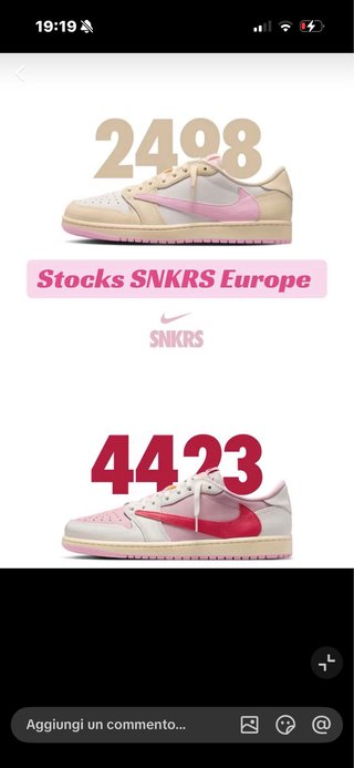 Jordan 1 Low x Travis Scott Tropical Pink DS