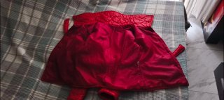 Abrigo acolchado mujer rojo