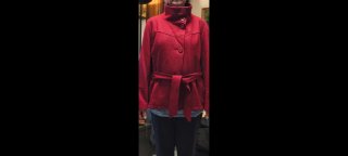 Abrigo acolchado mujer rojo