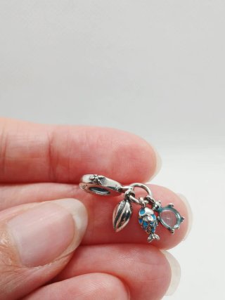 Charm Pandora Pesciolino, Conchiglia, Tartaruga