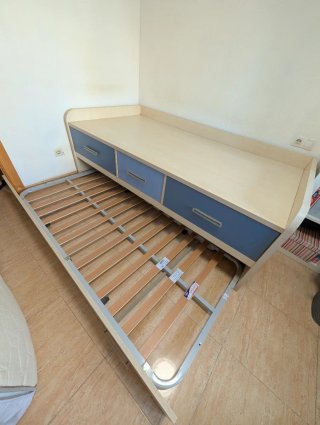 Cama nido 90x190 con cajonera