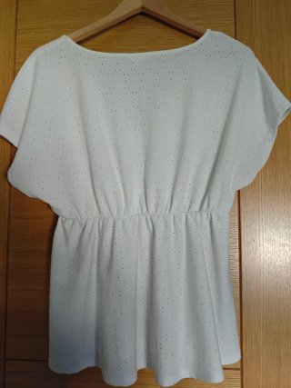 Blusa Springfield manga corta lazo blanco Talla L