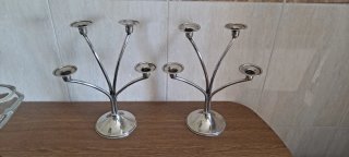 2 Candelabros Alpaca 4 Velas