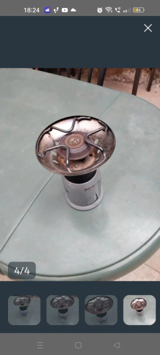 Mini bombona y fogón de camping