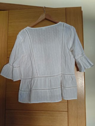 Blusa blanca manga corta