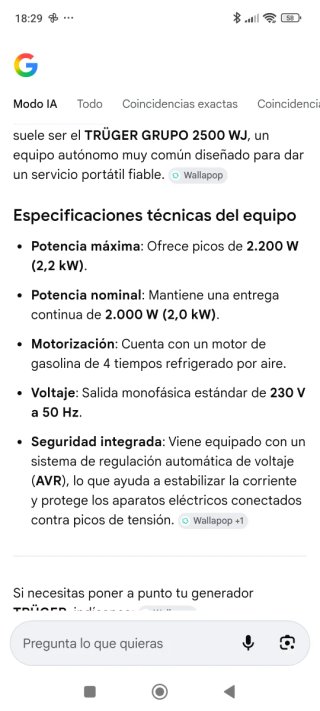 Generador Eléctrico 2500W 220V