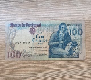 4 Billetes 100 Escudos Portugal 1981