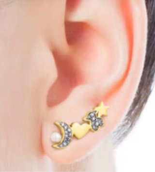 Pendientes Trepadores TOUS Oro, Plata y Diamantes