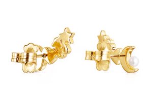 Pendientes Trepadores TOUS Oro, Plata y Diamantes