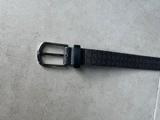 Monogram Dark Grey Belt Retro Vintage Y2K