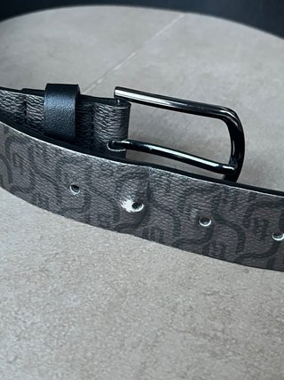 Monogram Dark Grey Belt Retro Vintage Y2K
