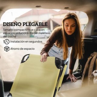 Tumbona plegable beige