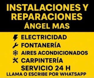 Servicio de electricidad fontanería y carpintería