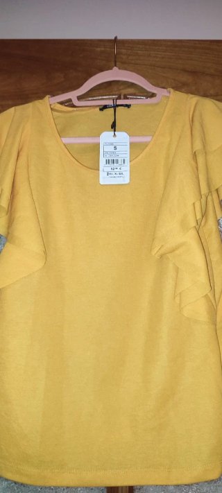 Blusa amarilla mujer talla S,