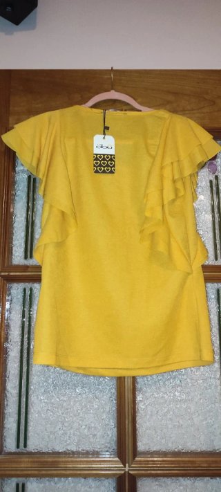 Blusa amarilla mujer talla S,