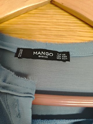Camisa Mango azul grisáceo Talla XS