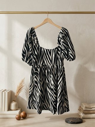 Vestido estampado cebra