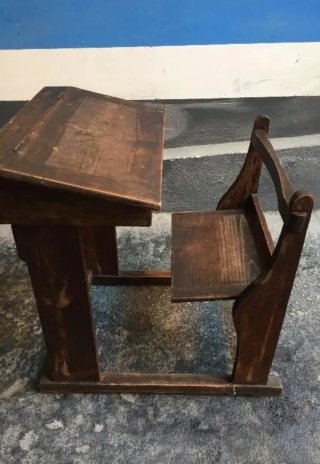 Pupitre Escolar Madera Maciza Vintage