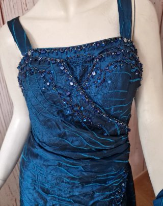 Vestido Koton Azul Eléctrico Largo