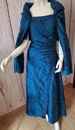 Vestido Koton Azul Eléctrico Largo