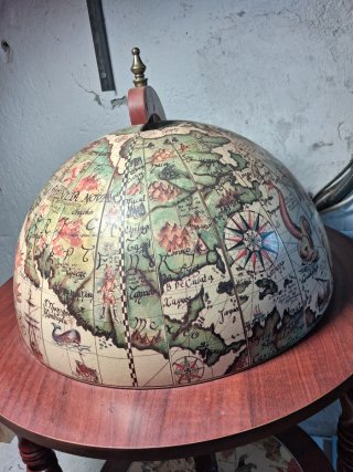 Antiguo Mueble Bar Globo Terráqueo Vintage buen es