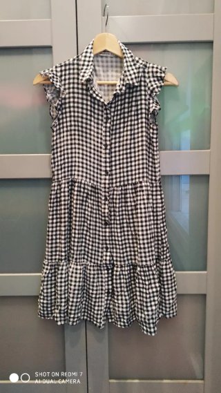 Vestido Stradivarius cuadros t. S