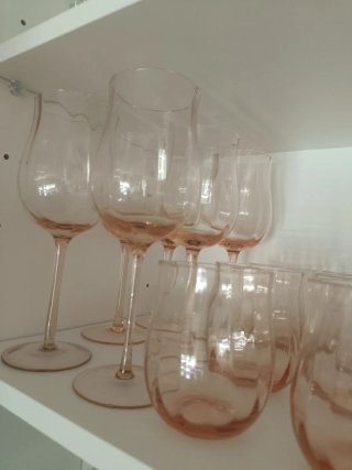 Copas y vasos Maison du Monde rosas