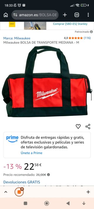 Bolsa Milwaukee pequeña