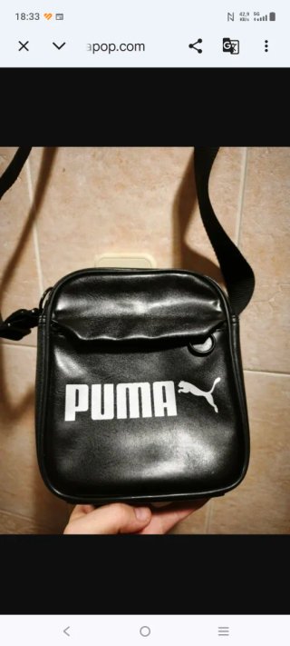 Bolso Puma Negro Cuero