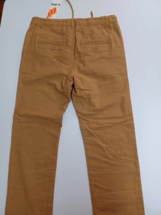 Pantalón niño T.10 mostaza imitación lino 140cm