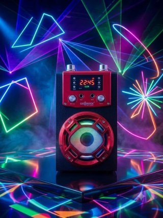 Altavoz Bluetooth GO))ROCK Batería Negro/Rojo