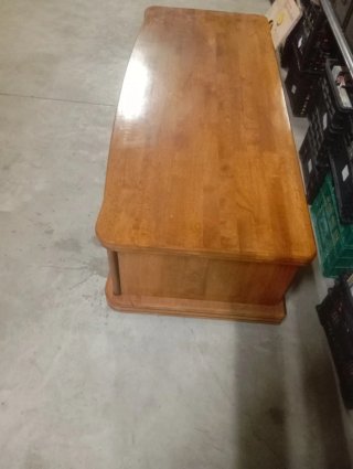 Porta TV in legno con ante in vetro