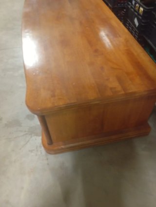 Porta TV in legno con ante in vetro