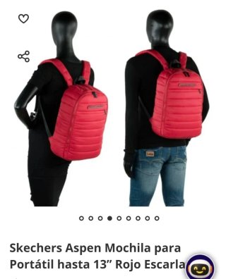 Mochila Skechers roja acolchada