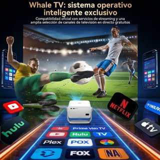 Proyector Huidun PT10 330 Lúmenes ANSI Blanco