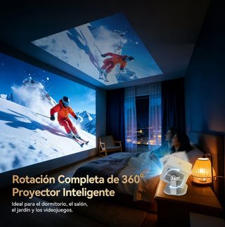 Proyector Huidun PT10 330 Lúmenes ANSI Blanco