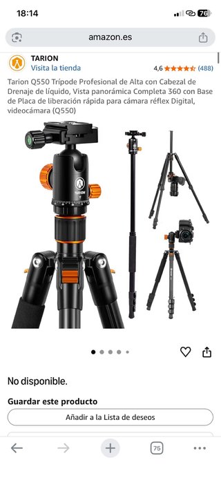Trípode Tarion Q550 como nuevo