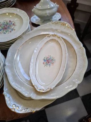 Vajilla Limoges Porcelana Flores