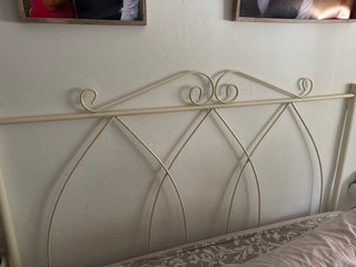 Cabecero forja blanco cama 1,50