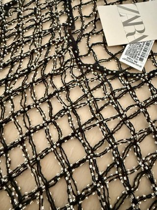 Top tirantes Malla transparente con Abalorios