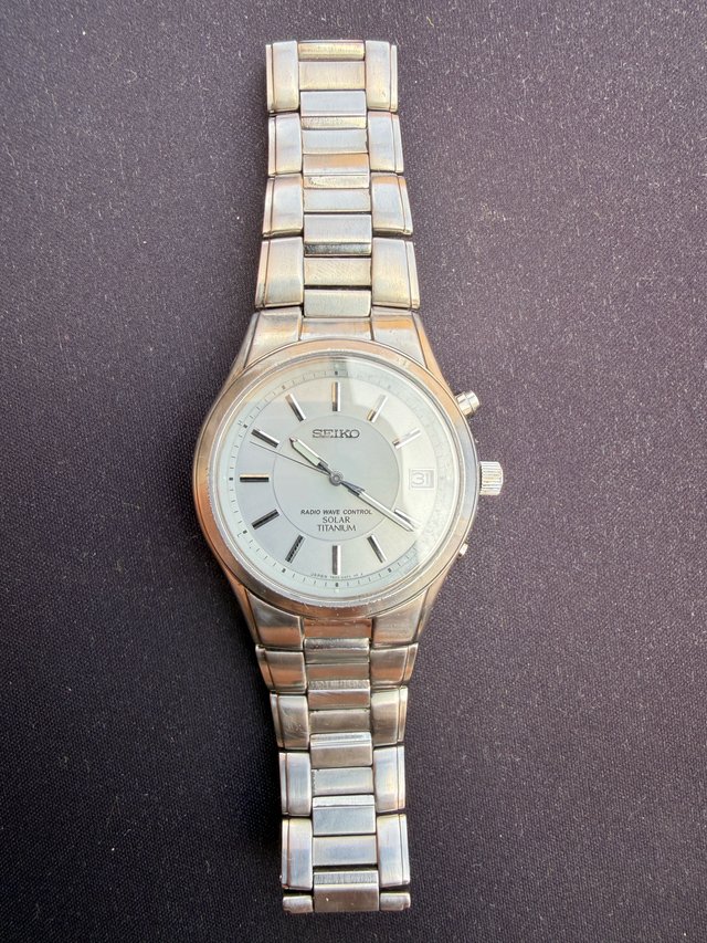 Seiko SBTM001 Solar Titanium Radio Wave Control
