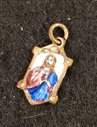 Lote 5 medallas religiosas antiguas