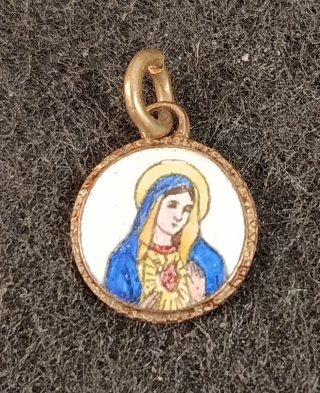 Lote 5 medallas religiosas antiguas