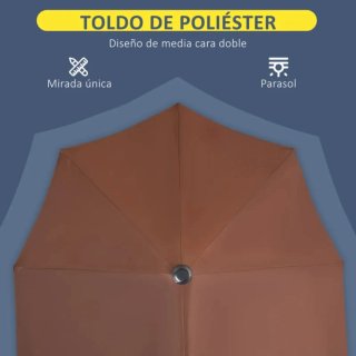 Sombrilla de exterior marrón