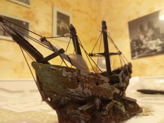 Barco Decoración Acuario