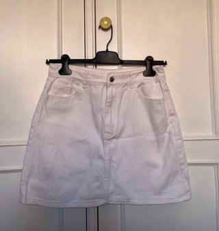 Falda vaquera blanca